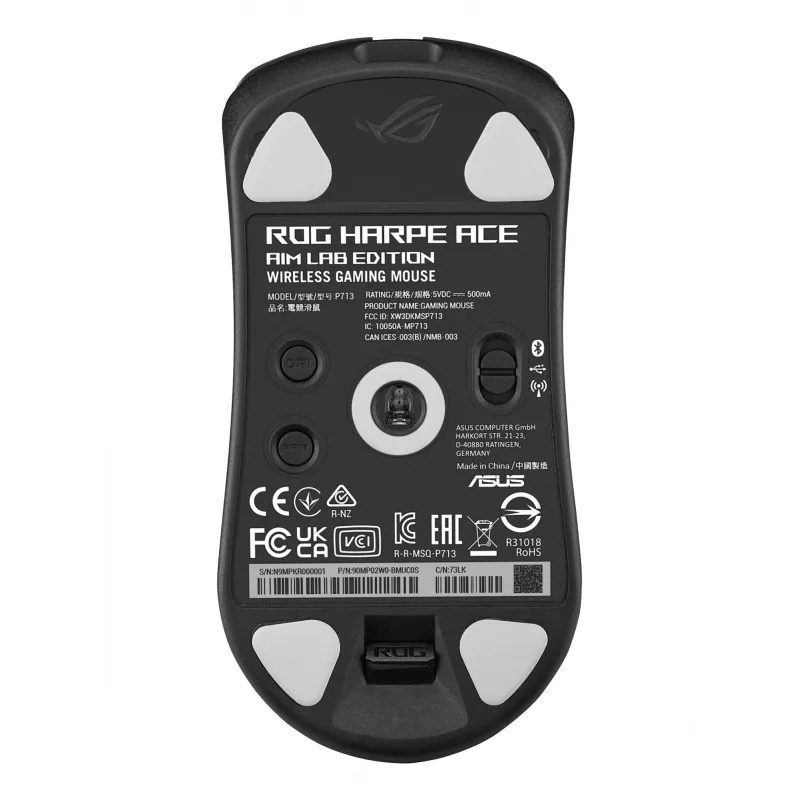 ASUS ROG Harpe Ace Aim Lab Edition ratón gaming ambidiestro RF Wireless + Bluetooth + USB Type-A óptico 36000 DPI