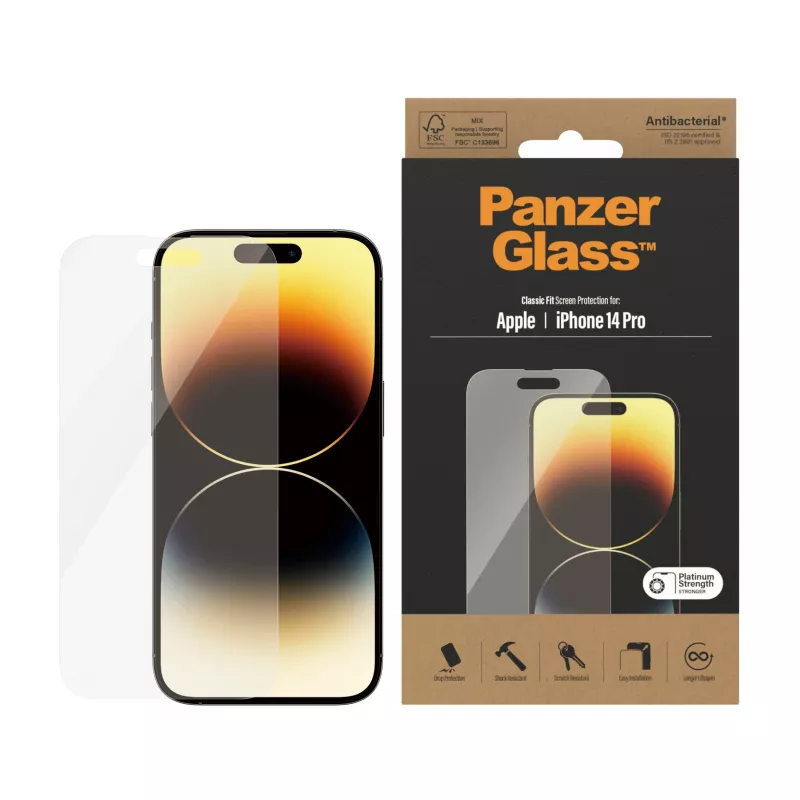 PanzerGlass protector de pantalla para Apple iPhone 14 Pro Classic Fit