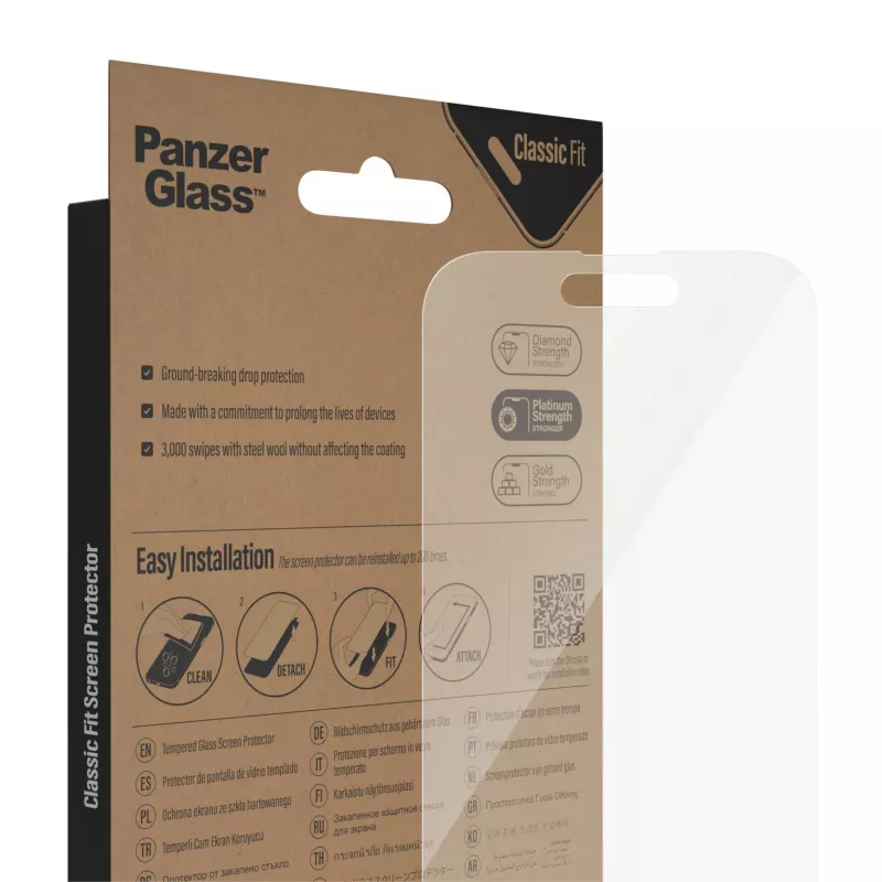 PanzerGlass protector de pantalla para Apple iPhone 14 Pro Classic Fit