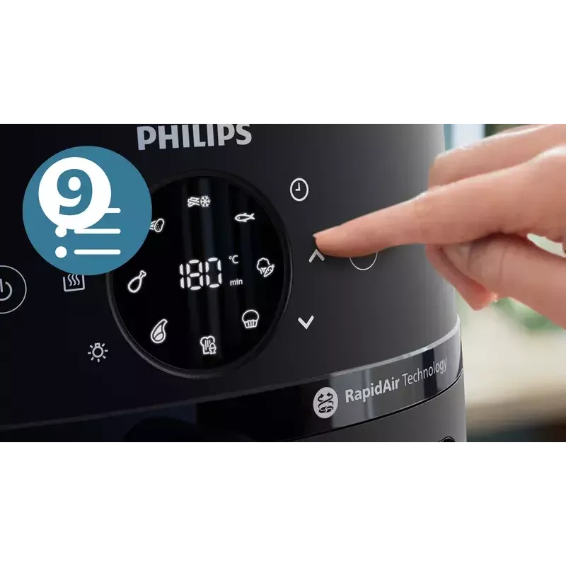 Freidora de aire Philips NA231/00 serie 2000 — 6,2 L, 1700 W, 13 programas, tecnología Rapid Air baja en grasa