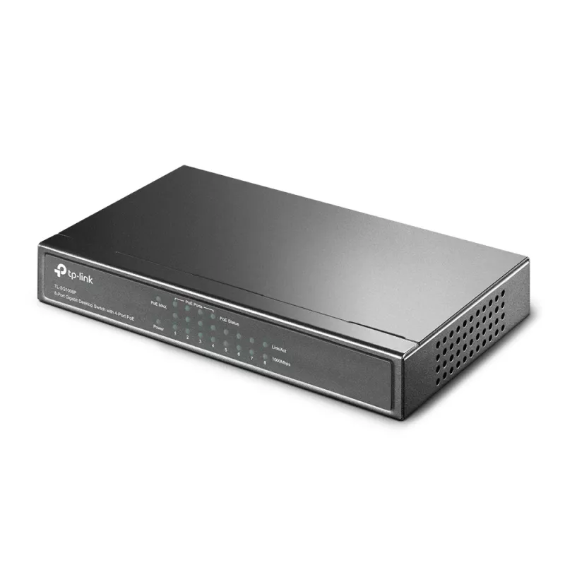 TP-Link TL-SG1008P switch Gigabit de sobremesa de 8 puertos, 4x PoE