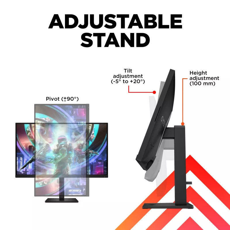 OMEN by HP 27 inch QHD 240Hz monitor gaming - OMEN 27qs, 68,6 cm (27 inch), 2560 x 1440 píxeles, Quad HD, LCD, 1 ms, negro