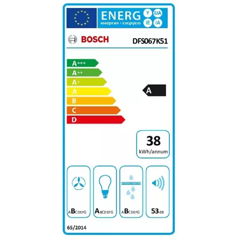 Bosch Serie 8 DFS067K51 campana extractora semi integrada (extraíble) acero inoxidable 717 m³/h