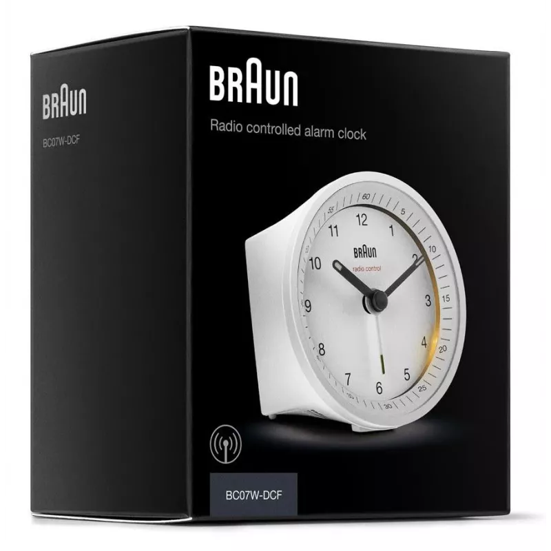 Braun BC07W-DCF despertador de cuarzo blanco