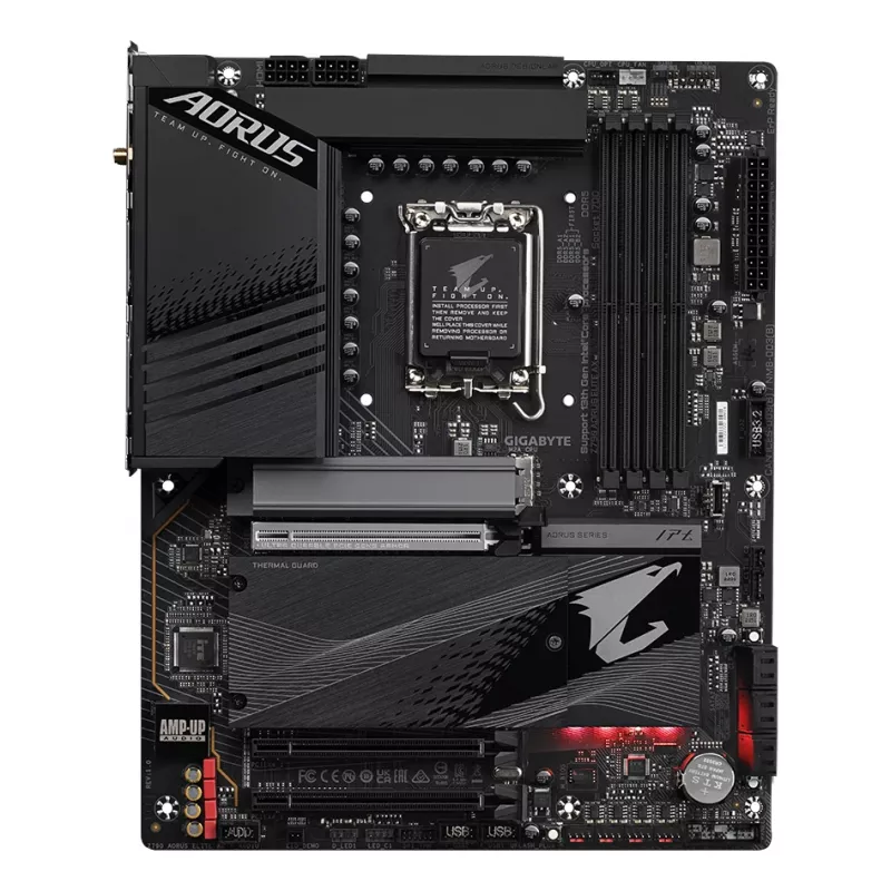 GIGABYTE Z790 AORUS ELITE AX placa base - compatible con Intel Core 14.ª generación, 16*+2+1 fases Digital VRM, hasta 7600 MHz DDR5 (OC), 4x PCIe 4.0 M.2, Wi-Fi 6E, 2,5 GbE LAN, USB 3.2 Gen 2x2