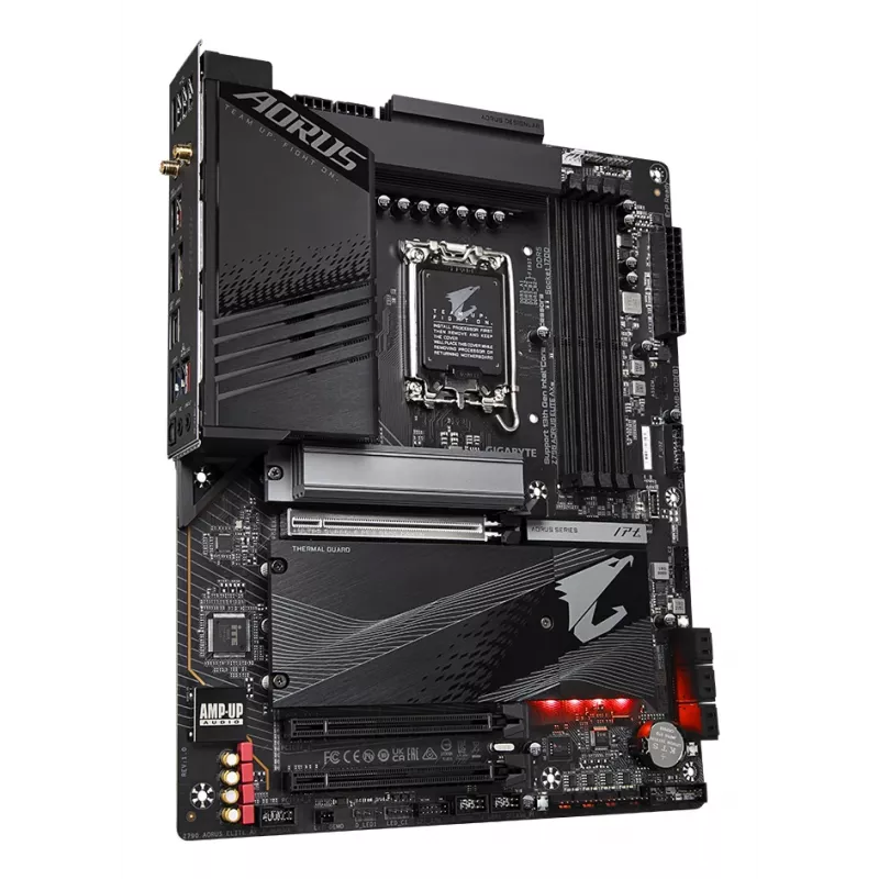 GIGABYTE Z790 AORUS ELITE AX placa base - compatible con Intel Core 14.ª generación, 16*+2+1 fases Digital VRM, hasta 7600 MHz DDR5 (OC), 4x PCIe 4.0 M.2, Wi-Fi 6E, 2,5 GbE LAN, USB 3.2 Gen 2x2