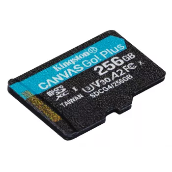 Kingston Technology 256 GB microSDXC Canvas Go Plus Gen4 200R A2 U3 pack individual sin adaptador