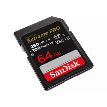 WESTERN DIGITAL SanDisk PRO 64GB V60 UHS-II tarjetas SD 280/100MB/s V60 C10 UHS-II