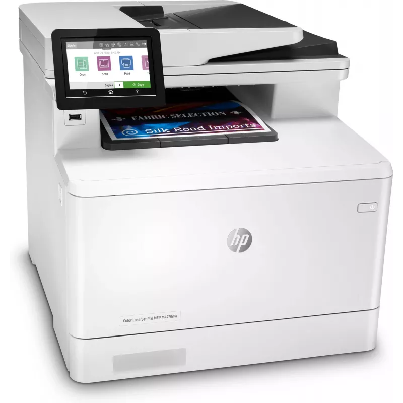 HP Color LaserJet Pro MFP M479fnw, imprimir, copiar, escanear, fax, correo electrónico, escanear a correo electrónico/PDF; ADF de 50 hojas sin curvatura