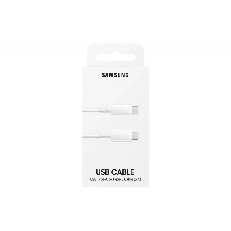 Samsung EP-DN975 - cable USB - USB-C (M) a USB-C (M) - USB 2.0 - 1 m - alimentación USB (5A, 100 W) - blanco - para Galaxy Note10, Note10+, Note10+