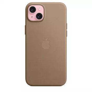 APPLE funda FineWoven con MagSafe iPhone 15 Plus topo