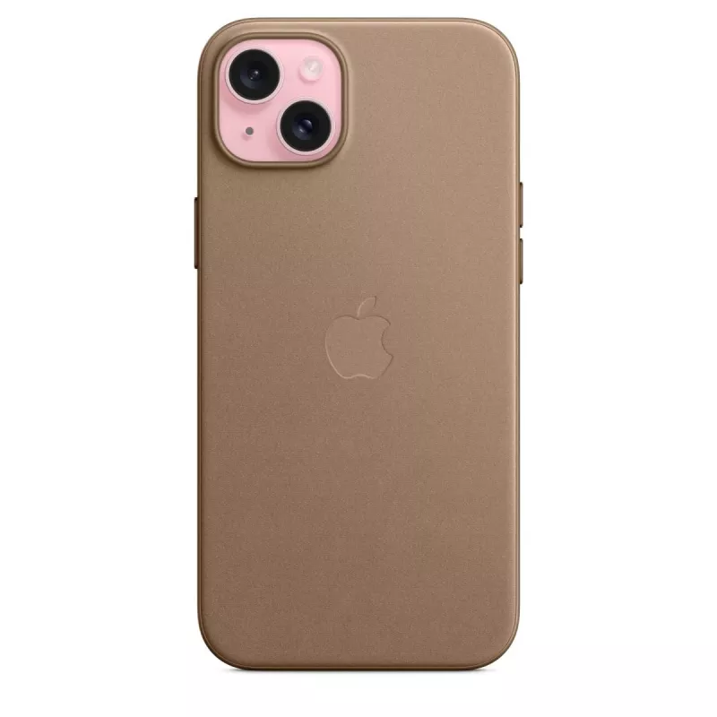 APPLE funda FineWoven con MagSafe iPhone 15 Plus topo