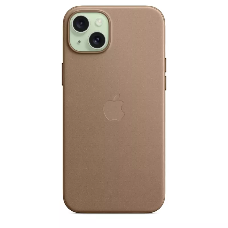 APPLE funda FineWoven con MagSafe iPhone 15 Plus topo