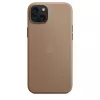 APPLE funda FineWoven con MagSafe iPhone 15 Plus topo