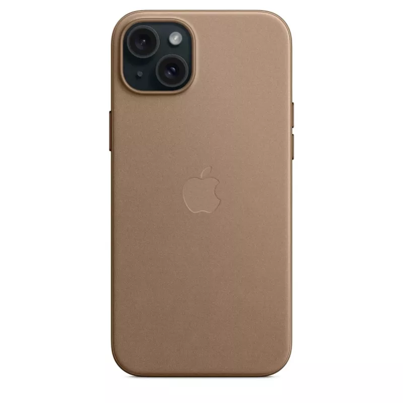 APPLE funda FineWoven con MagSafe iPhone 15 Plus topo