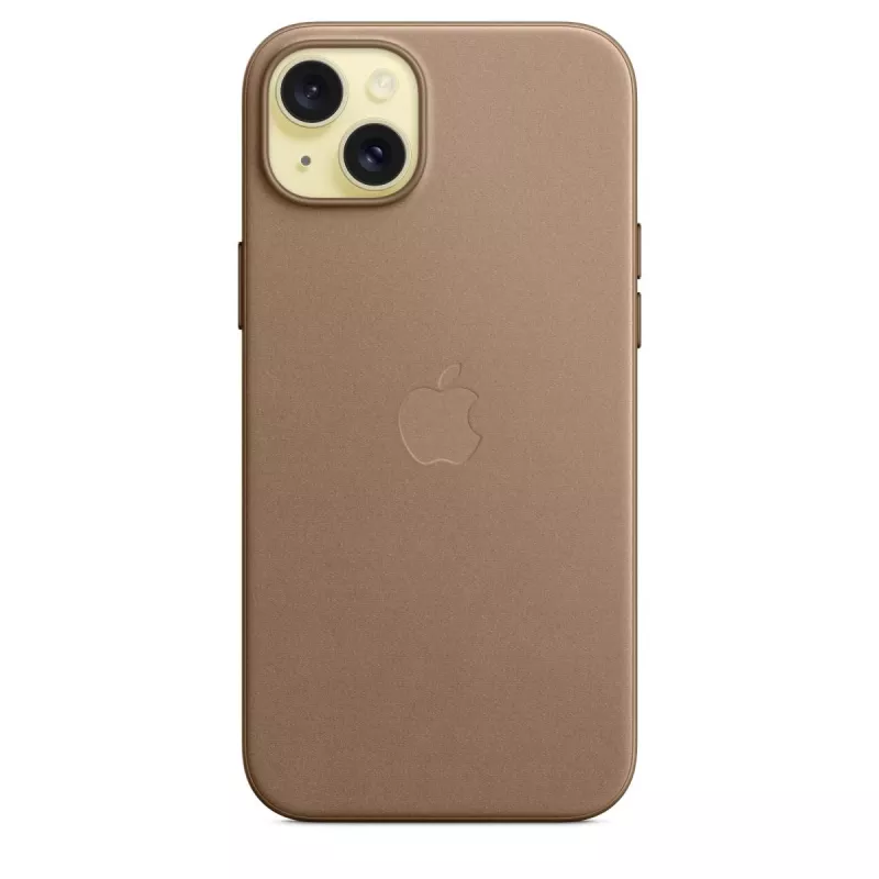 APPLE funda FineWoven con MagSafe iPhone 15 Plus topo