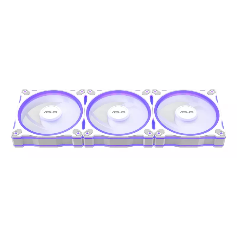 Ventilador de carcasa ASUS Prime MR120 120 mm 1600 RPM blanco (pack de 3, LED, 58 CFM, 23 dB)