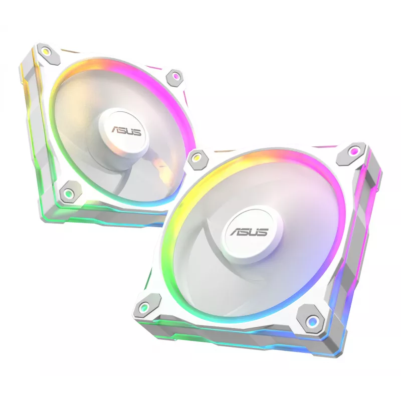 Ventilador de carcasa ASUS Prime MR120 120 mm 1600 RPM blanco (pack de 3, LED, 58 CFM, 23 dB)