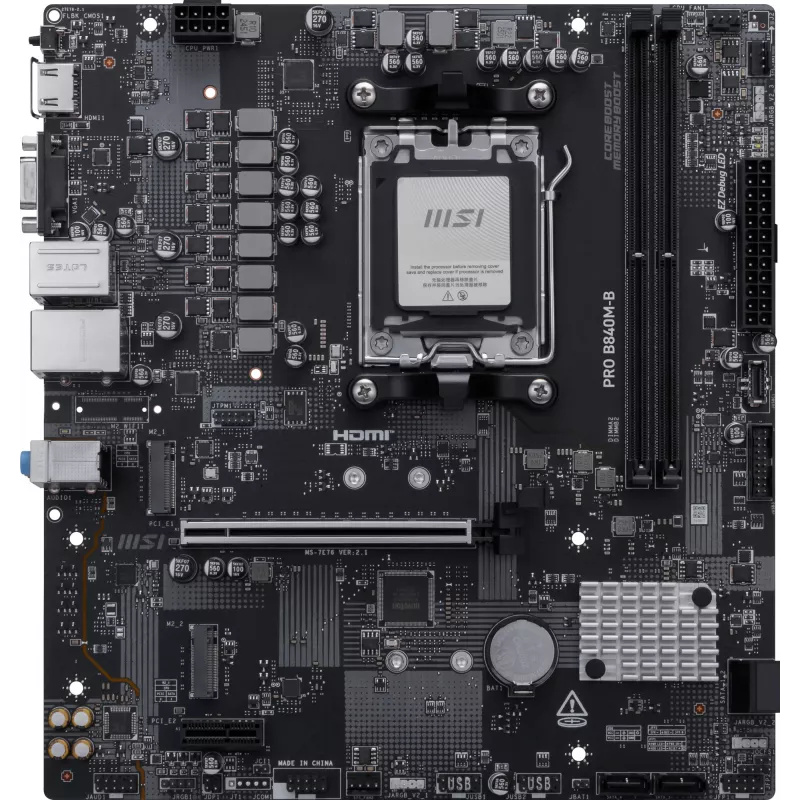MSI PRO B840M-B Placa base AMD B840 Socket AM5 micro ATX