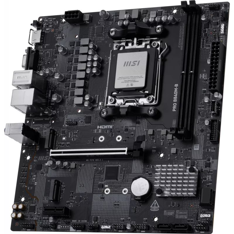 MSI PRO B840M-B Placa base AMD B840 Socket AM5 micro ATX