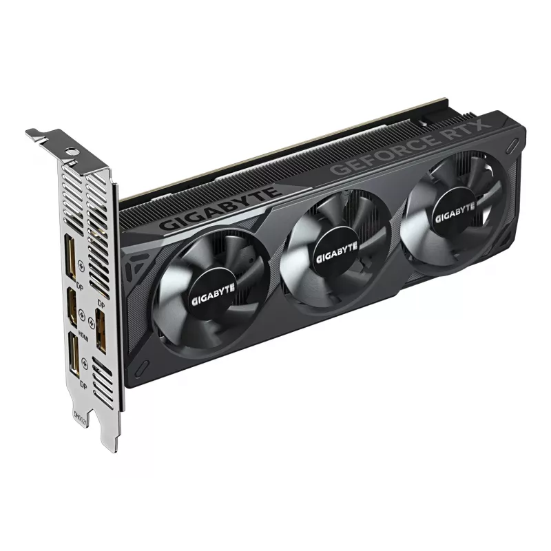 GIGABYTE GeForce RTX 5060 OC Low Profile 8G Tarjeta gráfica - 8GB GDDR7, 128bit, PCI-E 5.0, 2512 MHz frecuencia de núcleo, 3 x DisplayPort, 1 x HDMI, GV-N5060OC-8GL