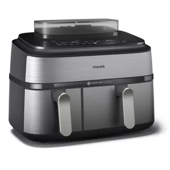 Philips Serie 5000 NA555/00 Freidora Doble 9 L Independiente 2750 W Freidora de aire Plata