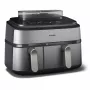 Philips Serie 5000 NA555/00 Freidora Doble 9 L Independiente 2750 W Freidora de aire Plata