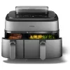 Philips Serie 5000 NA555/00 Freidora Doble 9 L Independiente 2750 W Freidora de aire Plata