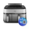 Philips Serie 5000 NA555/00 Freidora Doble 9 L Independiente 2750 W Freidora de aire Plata
