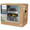 Philips Serie 5000 NA555/00 Freidora Doble 9 L Independiente 2750 W Freidora de aire Plata