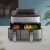 Philips Serie 5000 NA555/00 Freidora Doble 9 L Independiente 2750 W Freidora de aire Plata