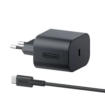 Adaptador de corriente Nintendo Switch 2, interior, AC, 20 V, 1,5 m, Negro