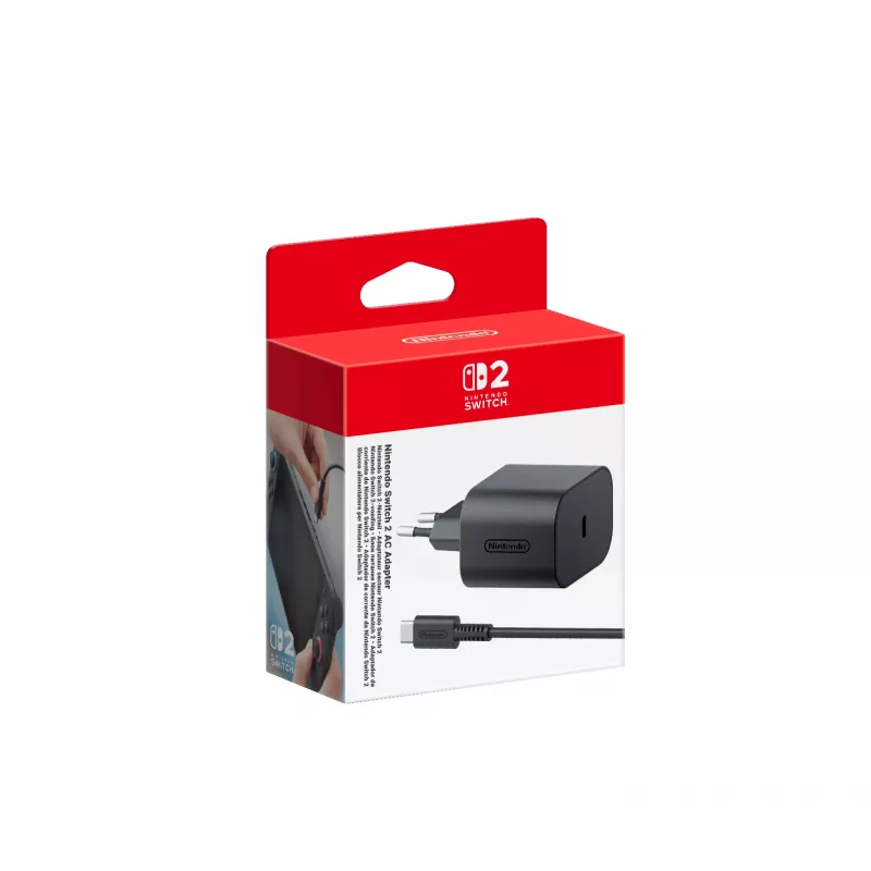 Adaptador de corriente Nintendo Switch 2, interior, AC, 20 V, 1,5 m, Negro