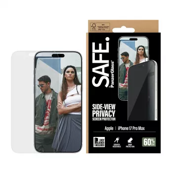 Protector de pantalla PanzerGlass SAFE. by ® 2-Way Privacy iPhone 17 Pro Max | Ultra-Wide Fit con EasyAligner