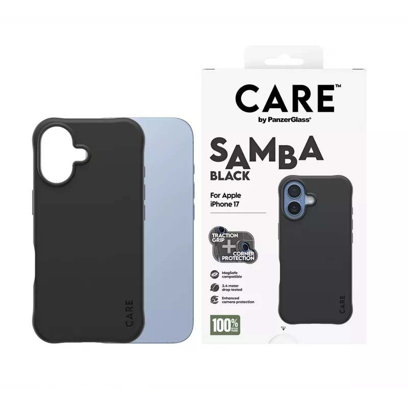 Funda PanzerGlass CARE™ by ® Samba Negra con MagSafe iPhone 17