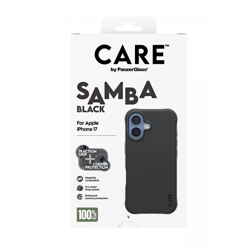 Funda PanzerGlass CARE™ by ® Samba Negra con MagSafe iPhone 17