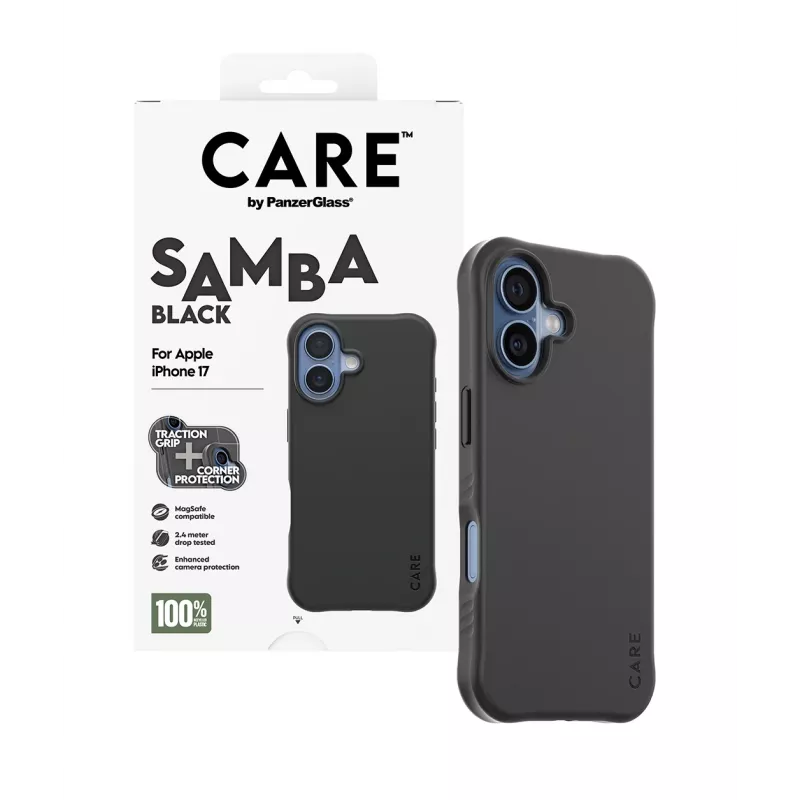 Funda PanzerGlass CARE™ by ® Samba Negra con MagSafe iPhone 17