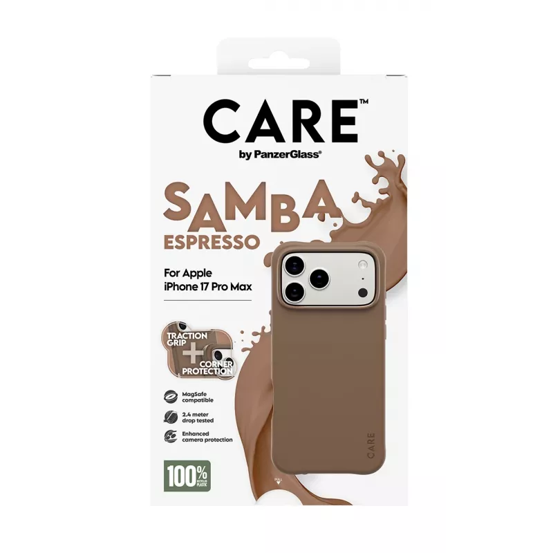 Funda PanzerGlass CARE™ by ® Samba Espresso con MagSafe iPhone 17 Pro Max