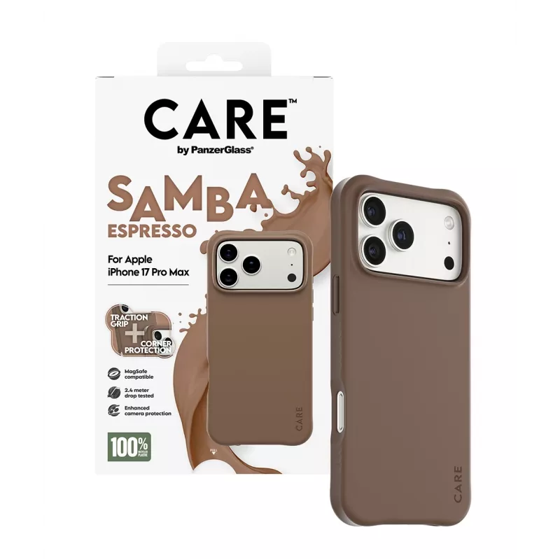 Funda PanzerGlass CARE™ by ® Samba Espresso con MagSafe iPhone 17 Pro Max