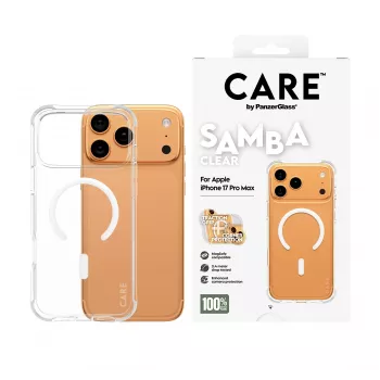 Funda PanzerGlass CARE™ by ® Samba Transparente con MagSafe Blanco iPhone 17 Pro Max