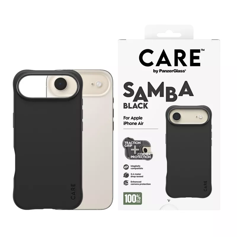 Funda PanzerGlass CARE™ by ® Samba Negra con MagSafe iPhone Air