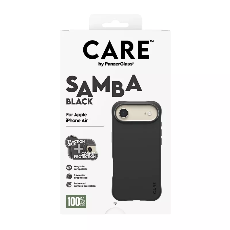 Funda PanzerGlass CARE™ by ® Samba Negra con MagSafe iPhone Air