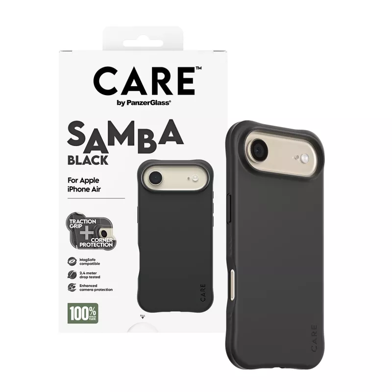 Funda PanzerGlass CARE™ by ® Samba Negra con MagSafe iPhone Air