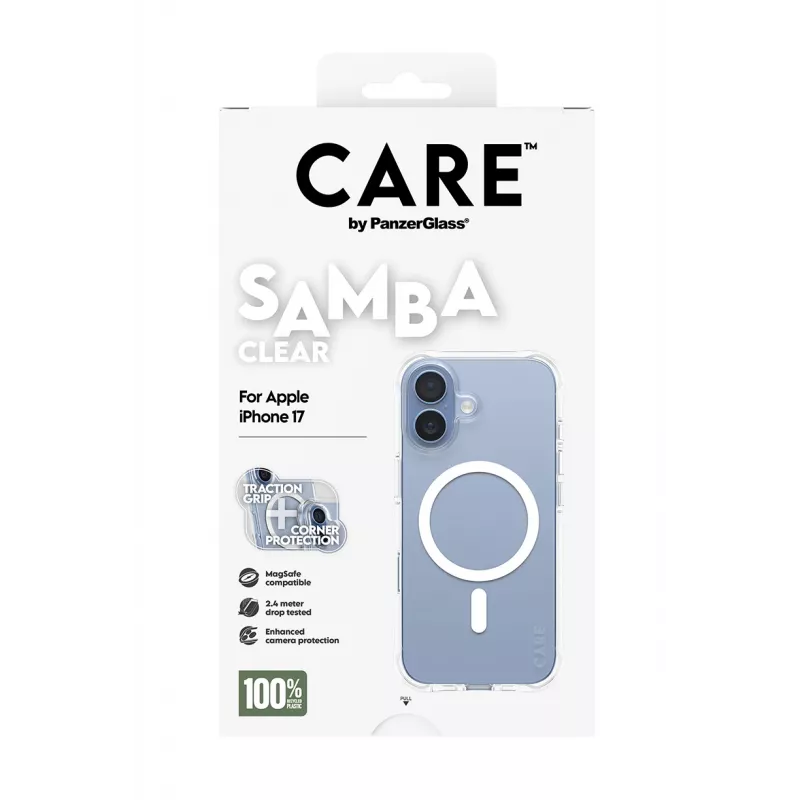 Funda PanzerGlass CARE by Fashionable Case Samba Transparente con MagSafe iPhone 17