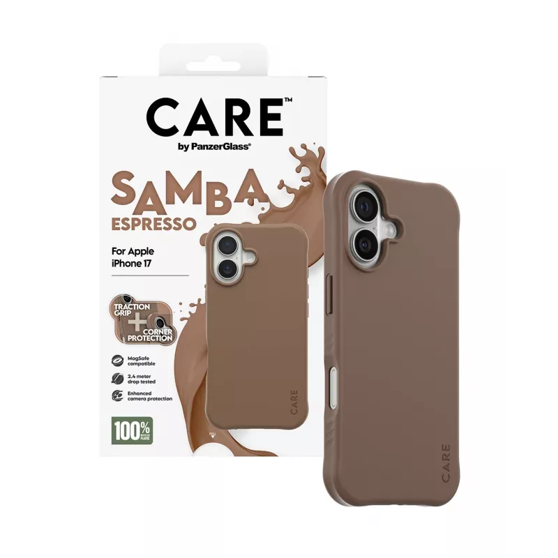 Funda PanzerGlass CARE™ by ® Samba Espresso con MagSafe iPhone 17