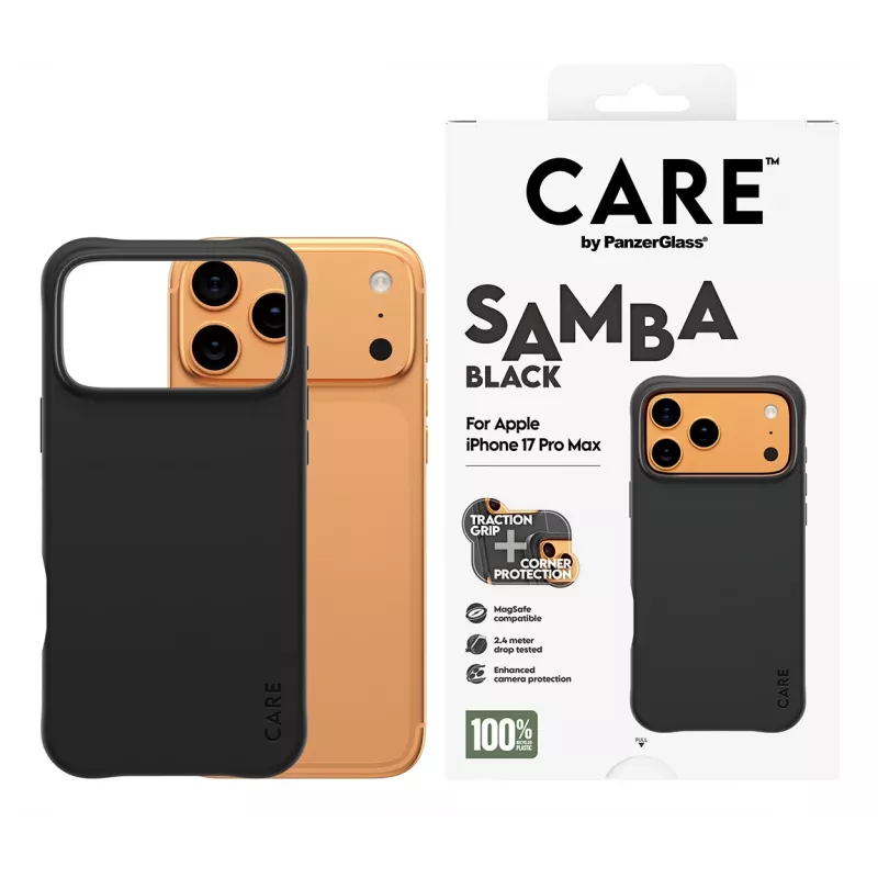 Funda PanzerGlass CARE™ by ® Samba Negra con MagSafe iPhone 17 Pro Max