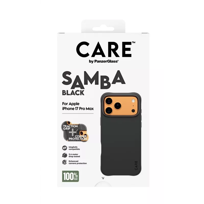 Funda PanzerGlass CARE™ by ® Samba Negra con MagSafe iPhone 17 Pro Max