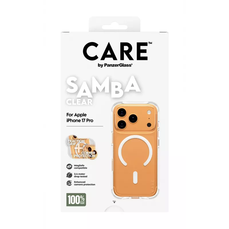 Funda PanzerGlass CARE™ by ® Samba Transparente con MagSafe Blanco iPhone 17 Pro