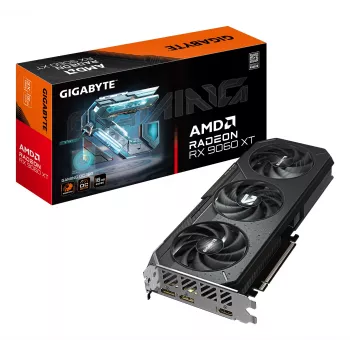 GIGABYTE Radeon RX 9060 XT GAMING OC 16G Tarjeta gráfica - 16GB GDDR6, 128bit, PCI-E 5.0, 3320 MHz frecuencia de núcleo, 2 x DisplayPort, 1 x HDMI, GV-R9060XTGAMING OC-16GD