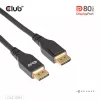 Club 3D CAC-1094 cable DisplayPort 2.1 certificado VESA DP80 8K 240 Hz, 2 m (6,56 ft), negro